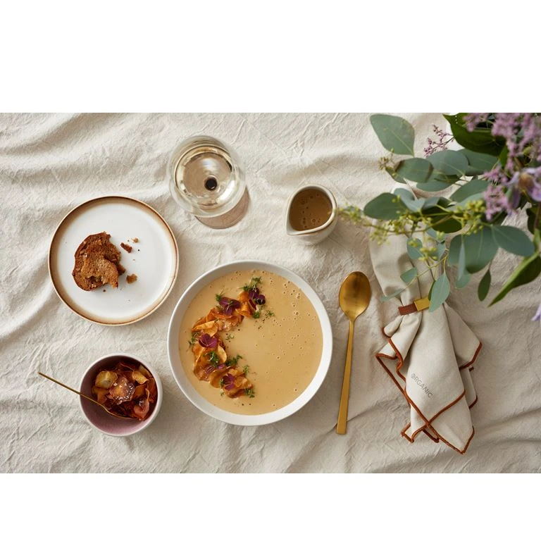 BITZ Organic 2-Pak Serviet, Cream, 50x50 Cm 2 BITZ Organic 2-Pak Serviet, Cream, 50x50 Cm - Billede 2