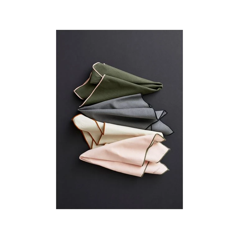 BITZ Organic 2-Pak Serviet, Cream, 50x50 Cm 4 BITZ Organic 2-Pak Serviet, Cream, 50x50 Cm - Billede 4