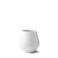 Royal Copenhagen Hvid Riflet Vase, 20,5 Cm