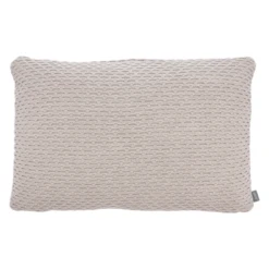 Södahl Wave Strik Pude, Beige, 40x60 Cm