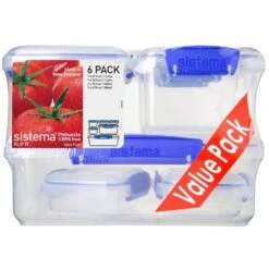 Sistema 6-Pak Klip-It Plastikbøtter, Lyseblå