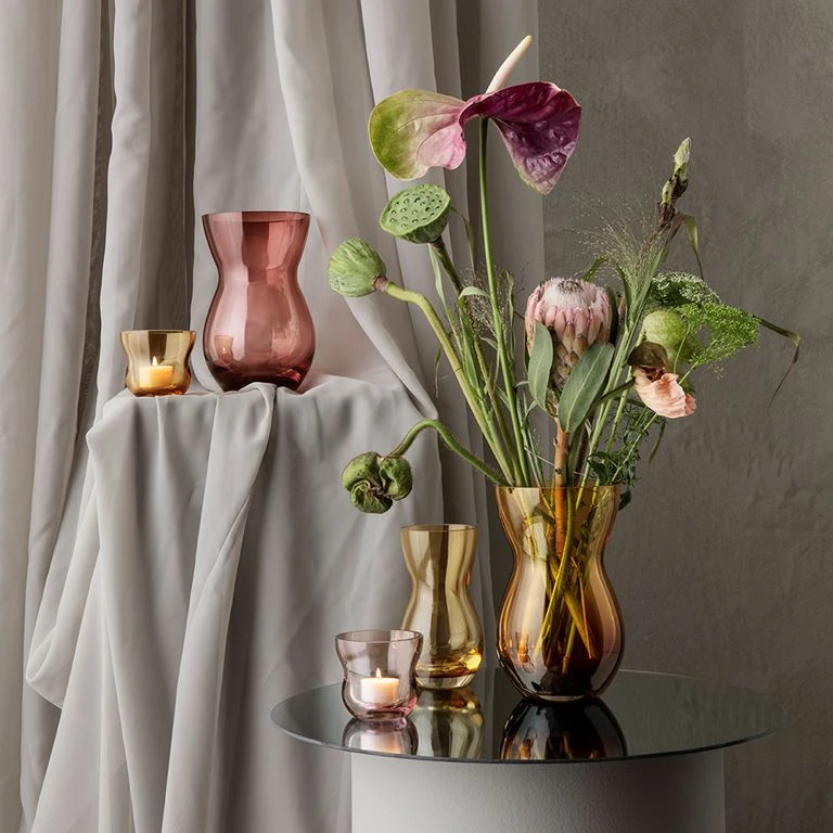 Holmegaard Calabas Duo Vase, Burgundy/ Amber, 21 Cm 4 Holmegaard Calabas Duo Vase, Burgundy/ Amber, 21 Cm - Billede 4