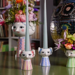 Bjørn Wiinblad Eva Lysestage, Blå -Salling Butik 2023 56550 56551 54044 54042