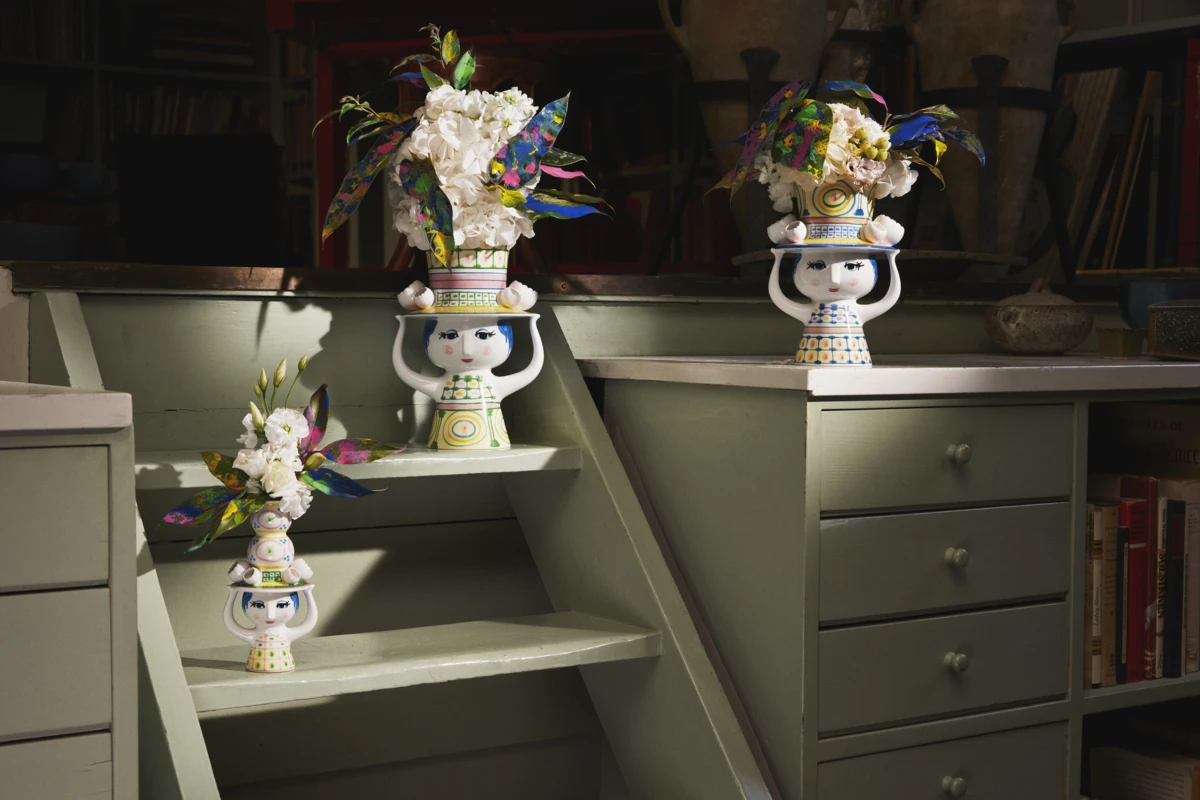 Bjørn Wiinblad Lady With Hat Vase 10 Bjørn Wiinblad Lady With Hat Vase - Billede 10