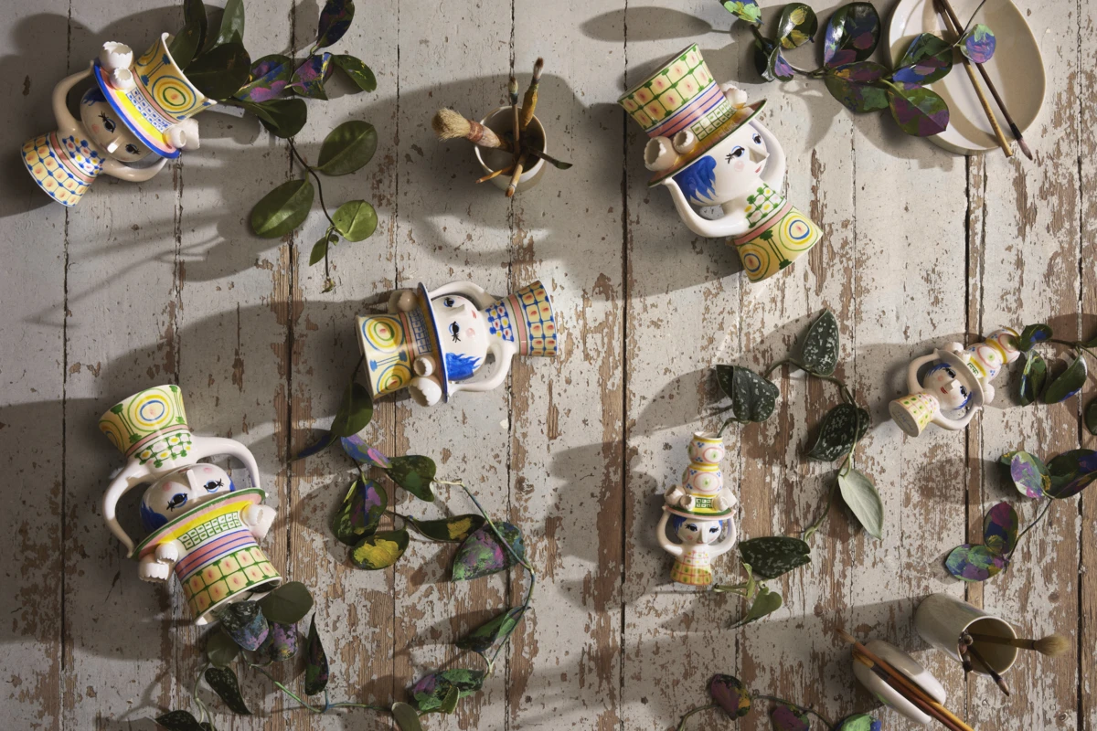 Bjørn Wiinblad Lady With Hat Vase 9 Bjørn Wiinblad Lady With Hat Vase - Billede 9