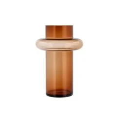 Lyngby Glas Tube Vase, Amber, 30 Cm