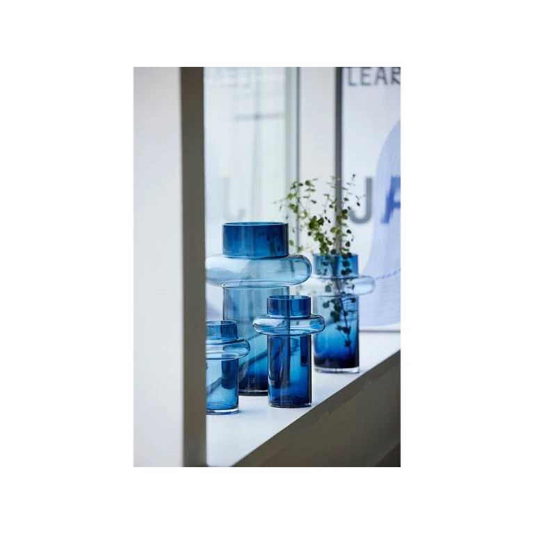 Lyngby Glas Tube Vase, Mørkeblå, 20 Cm 5 Lyngby Glas Tube Vase, Mørkeblå, 20 Cm - Billede 5