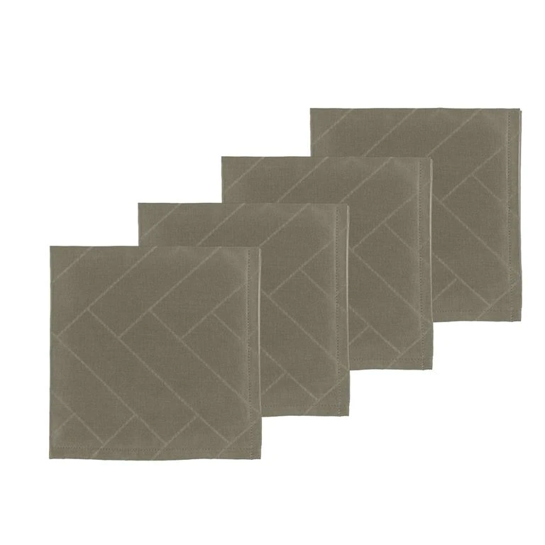 Södahl Tiles 4-pak Stofserviet, Grøn, 45x45 Cm 1 Södahl Tiles 4-pak Stofserviet, Grøn, 45x45 Cm