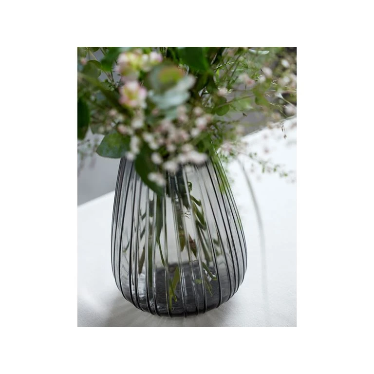 BITZ Kusintha Vase, 22 Cm, Smoke 3 BITZ Kusintha Vase, 22 Cm, Smoke - Billede 3