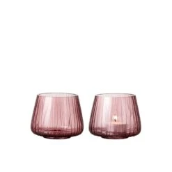 BITZ Kusintha Fyrfads 2-pak Lysestage, Pink