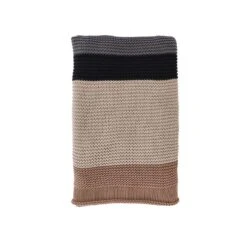 Södahl Bold Knit Plaid, Brun/Grå, 130x170 Cm