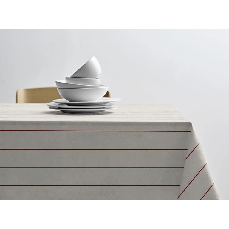 Södahl Line Dug, Off White/Rød, 140x270 Cm 1 Södahl Line Dug, Off White/Rød, 140x270 Cm