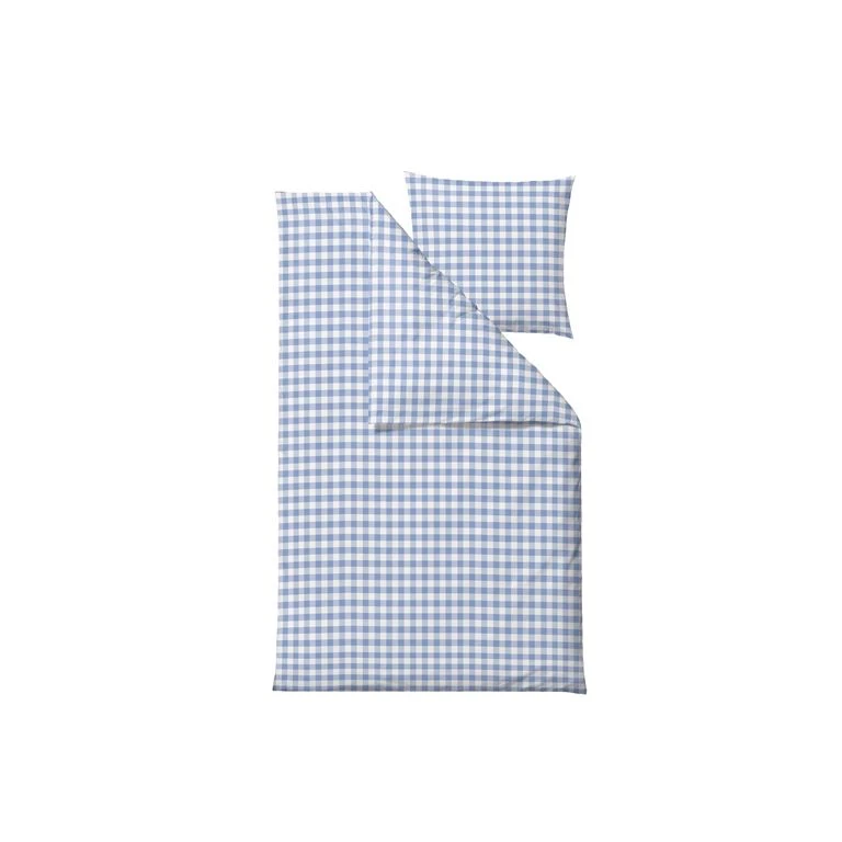 Södahl Gingham Sengesæt, Blå, 140x200 Cm 1 Södahl Gingham Sengesæt, Blå, 140x200 Cm