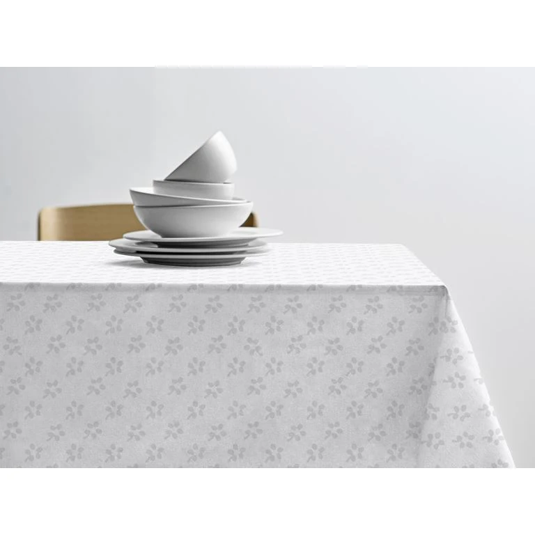 Södahl Forget-Me-Not Damask Dug, Hvid, 140x220 Cm 1 Södahl Forget-Me-Not Damask Dug, Hvid, 140x220 Cm