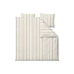 Södahl Organic Stripe Sengetøj, Hvid, 200x220 Cm