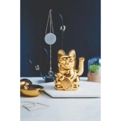 Vinkende Kat -Salling Butik 330463 donkey products lucky cat glossy gold mood1 300dpi