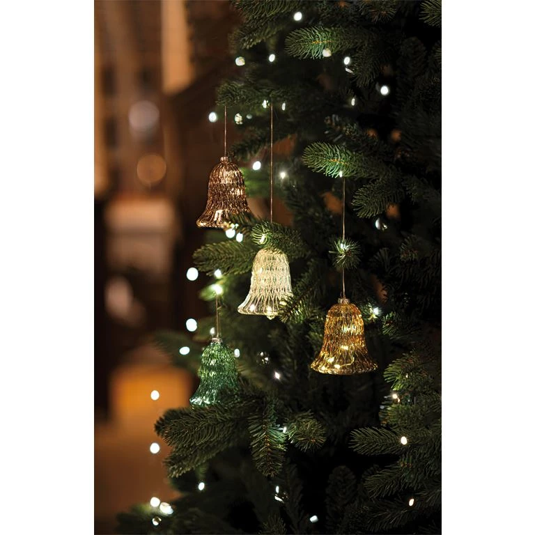 Sirius Luna Klokke Med Lys, Klar/Hvid, 7,5 Cm 3 Sirius Luna Klokke Med Lys, Klar/Hvid, 7,5 Cm - Billede 3