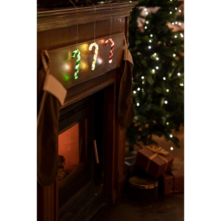 Sirius Hannah Sukkerstang Med Lys, Klar/Rød, 13 Cm 3 Sirius Hannah Sukkerstang Med Lys, Klar/Rød, 13 Cm - Billede 3