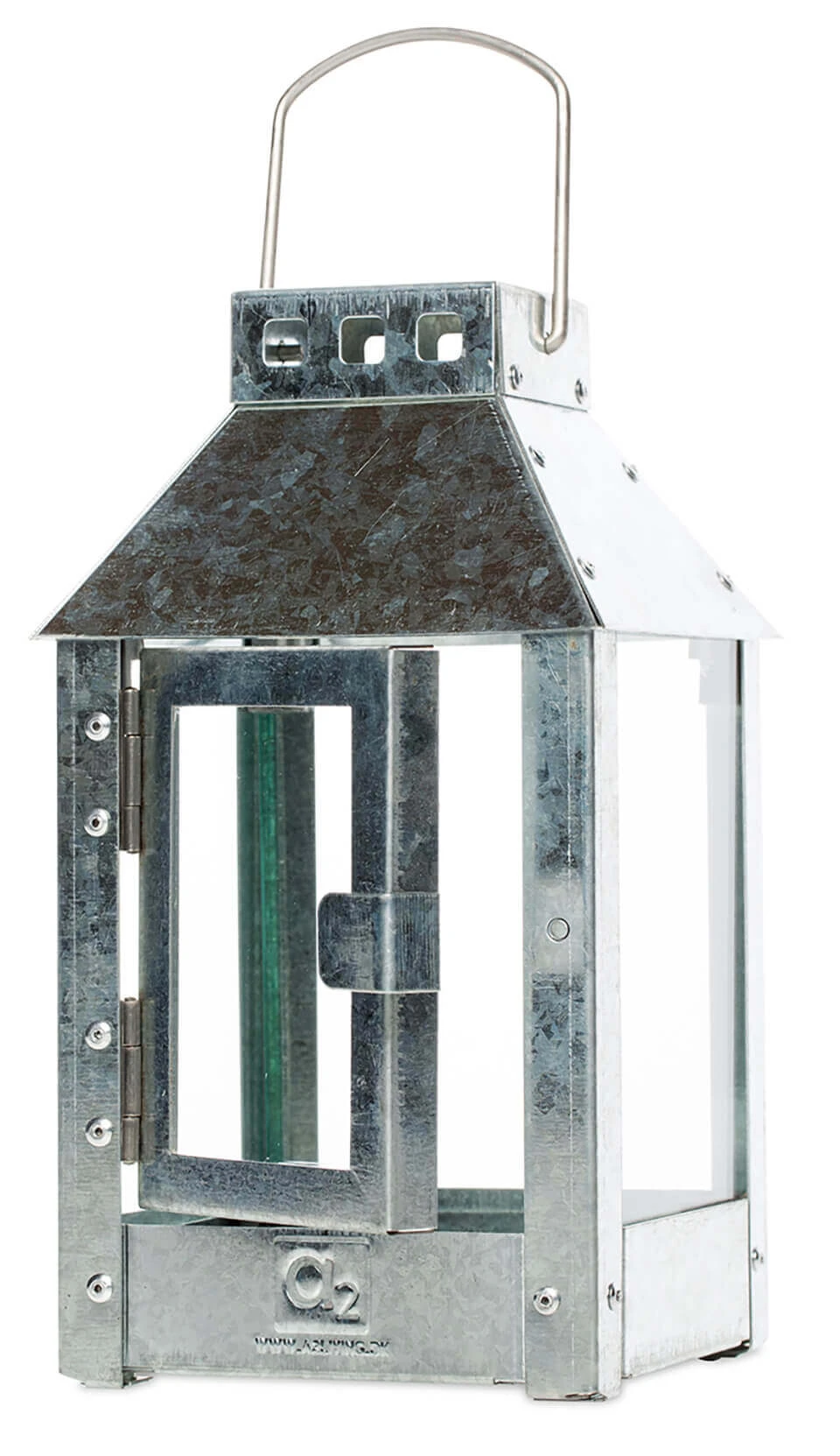 Micro Lanterne, Galvanized, 12,5x25x12,5 Cm 2 Micro Lanterne, Galvanized, 12,5x25x12,5 Cm - Billede 2