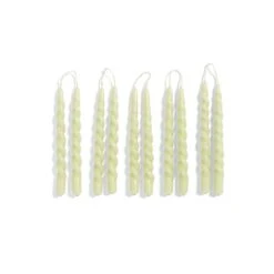 Hay 10-Pak Mini Twist Stearinlys, Lys Grøn