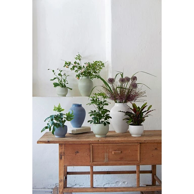 Riflet Vase, Hvid, H12,5 Cm 3 Riflet Vase, Hvid, H12,5 Cm - Billede 3