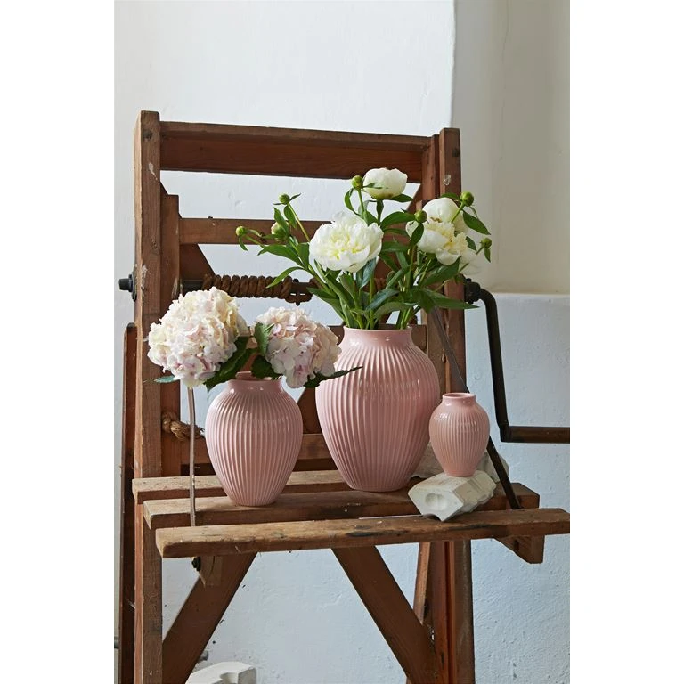 Riflet Vase, Rosa, H12,5 Cm 2 Riflet Vase, Rosa, H12,5 Cm - Billede 2