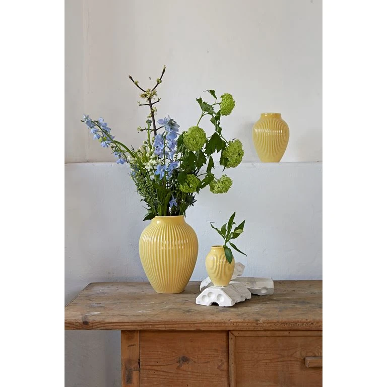 Riflet Vase, Gul, H: 20 Cm 2 Riflet Vase, Gul, H: 20 Cm - Billede 2