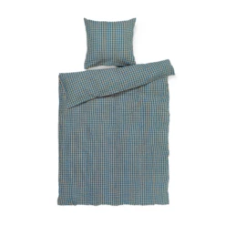 Juna Bæk&Bølge Sengetøj, Blå/Okker, 140x200 Cm