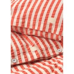 Juna Bæk&Bølge Lines Sengesæt, Chili/Birk, 140x220 Cm -Salling Butik 636664 3