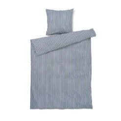 Juna Bæk&Bølge Lines Sengesæt, Mørkeblå/ Hvid, 140x220 Cm