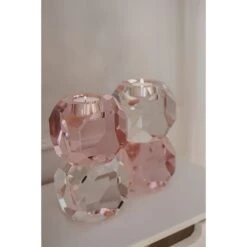 Fyrfadsstage, Pink/Klar, H: 18 Cm 5 Fyrfadsstage, Pink/Klar, H: 18 Cm -Salling Butik 6n5a3897