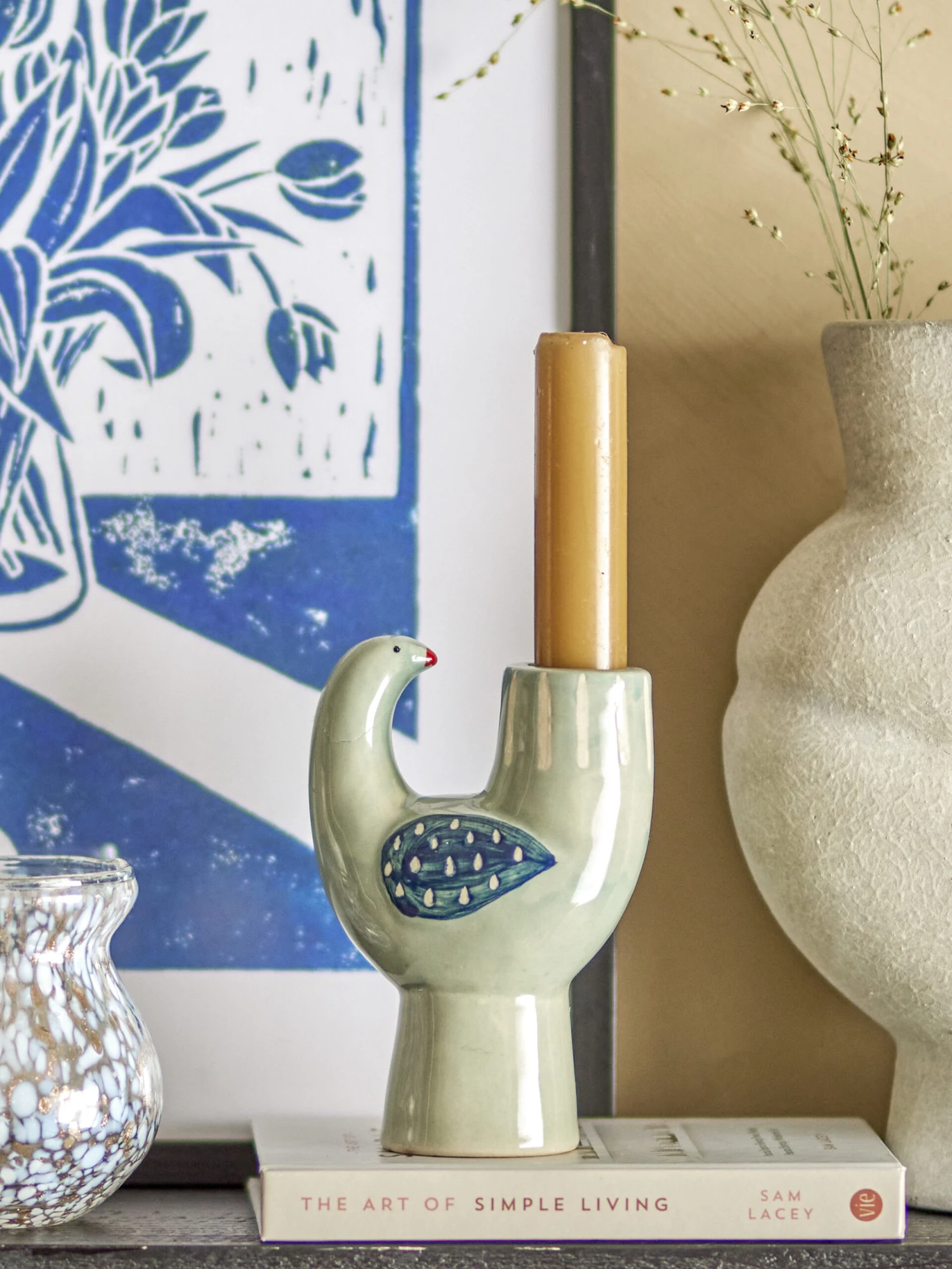 Bloomingville Trudy Lysestage, Blue 4 Bloomingville Trudy Lysestage, Blue - Billede 4