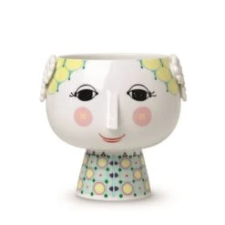 Bjørn Wiinblad Eva Urtepotteskjuler, Gul, 14,5 Cm