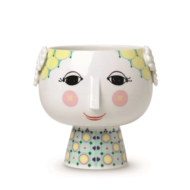 Bjørn Wiinblad Eva Urtepotteskjuler, Gul, 14,5 Cm 1 Bjørn Wiinblad Eva Urtepotteskjuler, Gul, 14,5 Cm