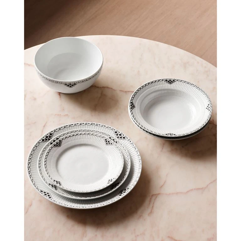 Royal Copenhagen Sort Riflet Blonde Skål, Ø21 Cm - Billede 5