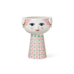 Bjørn Wiinblad Eva Vase, Lyserød, 18,5 Cm