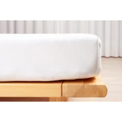 Gots Jersey Boxlagen, Hvid, 160x200x35 Cm