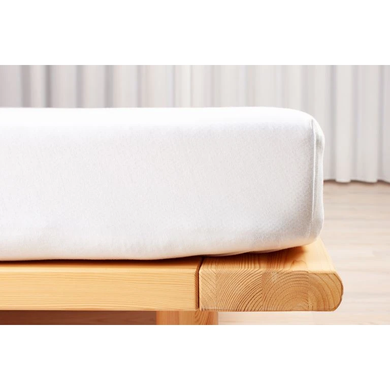 Gots Jersey Boxlagen, Hvid, 180x200x35 Cm 1 Gots Jersey Boxlagen, Hvid, 180x200x35 Cm