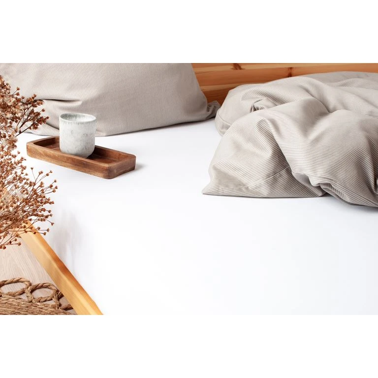 Gots Jersey Boxlagen, Hvid, 180x200x35 Cm 5 Gots Jersey Boxlagen, Hvid, 180x200x35 Cm - Billede 5