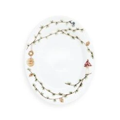 Kähler Hammershøi Jul Ovalt Bordfad, Hvid, 22,5x28,5 Cm