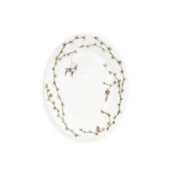 Kähler Hammershøi Jul Ovalt Bordfad, Hvid, 27x34 Cm