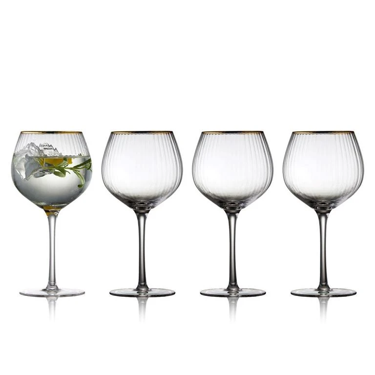 Lyngby Glas Glas Palermo Gold G&T Glas 4 Stk., Klar, 65 Cl 1 Lyngby Glas Glas Palermo Gold G&T Glas 4 Stk., Klar, 65 Cl