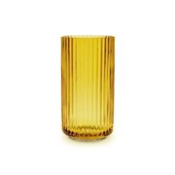 Lyngby Porcelæn Glasvase, Amber, 15,5 Cm