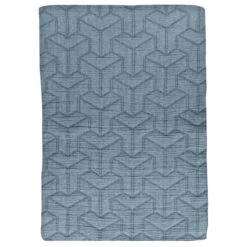 Mette Ditmer Trio Sengetæppe, Petrol Blue, 140x250 Cm