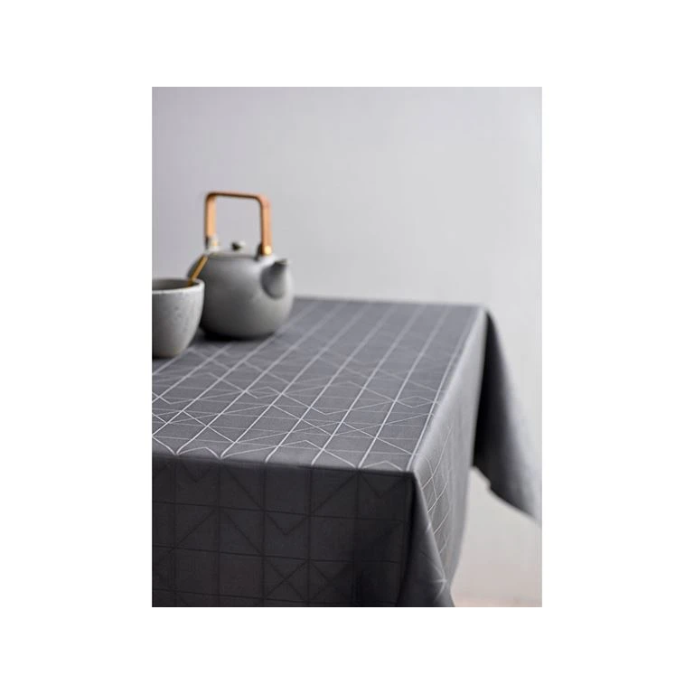 Södahl Refined Organic Damaskdug, Grå, 140x270 Cm 2 Södahl Refined Organic Damaskdug, Grå, 140x270 Cm - Billede 2