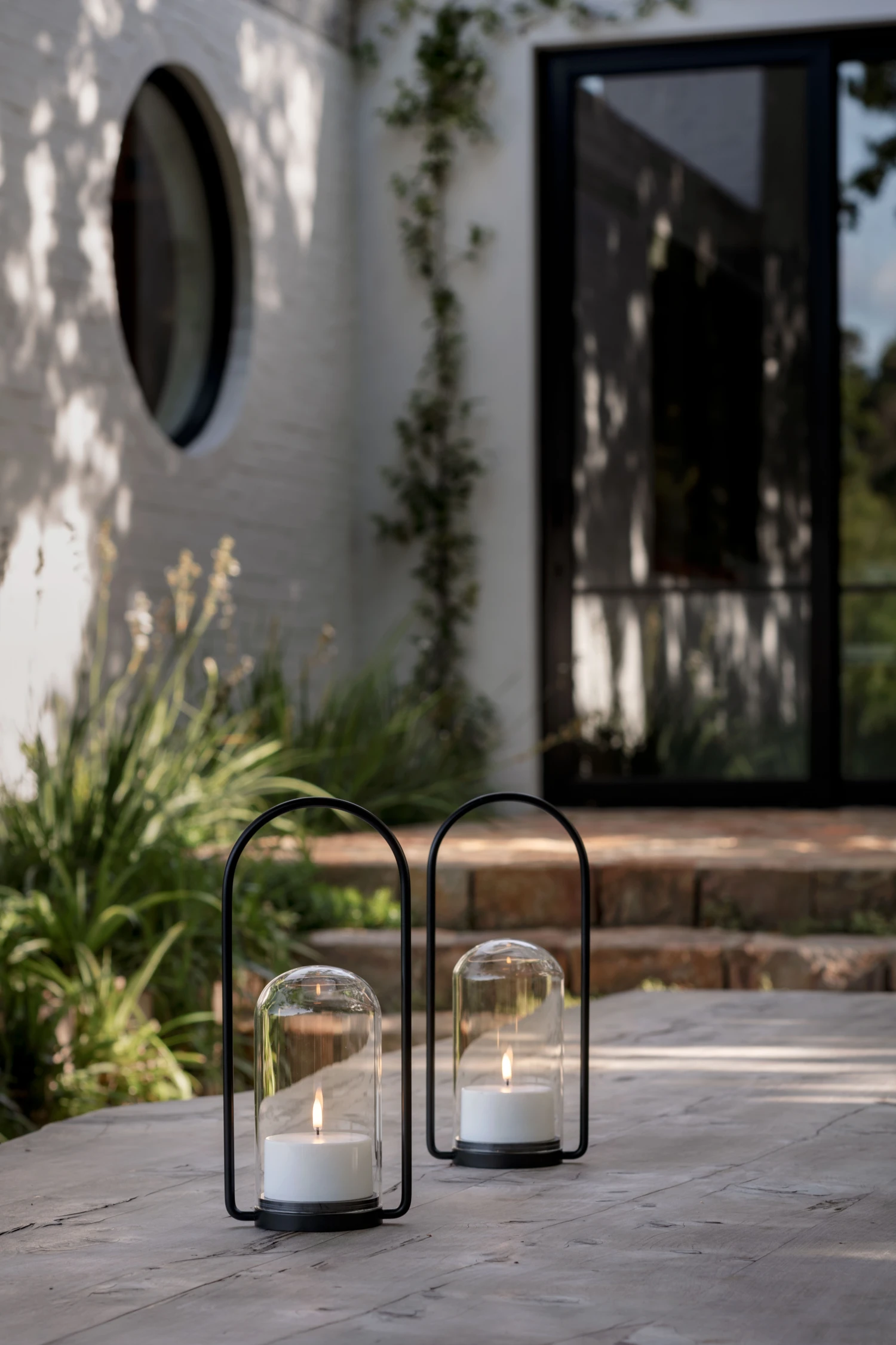 Udendørs Lanternesæt, Black/Clear, 15x34x15 Cm 4 Udendørs Lanternesæt, Black/Clear, 15x34x15 Cm - Billede 4